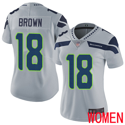 Seattle Seahawks Limited Grey Women Jaron Brown Alternate Jersey NFL Football 18 Vapor Untouchable